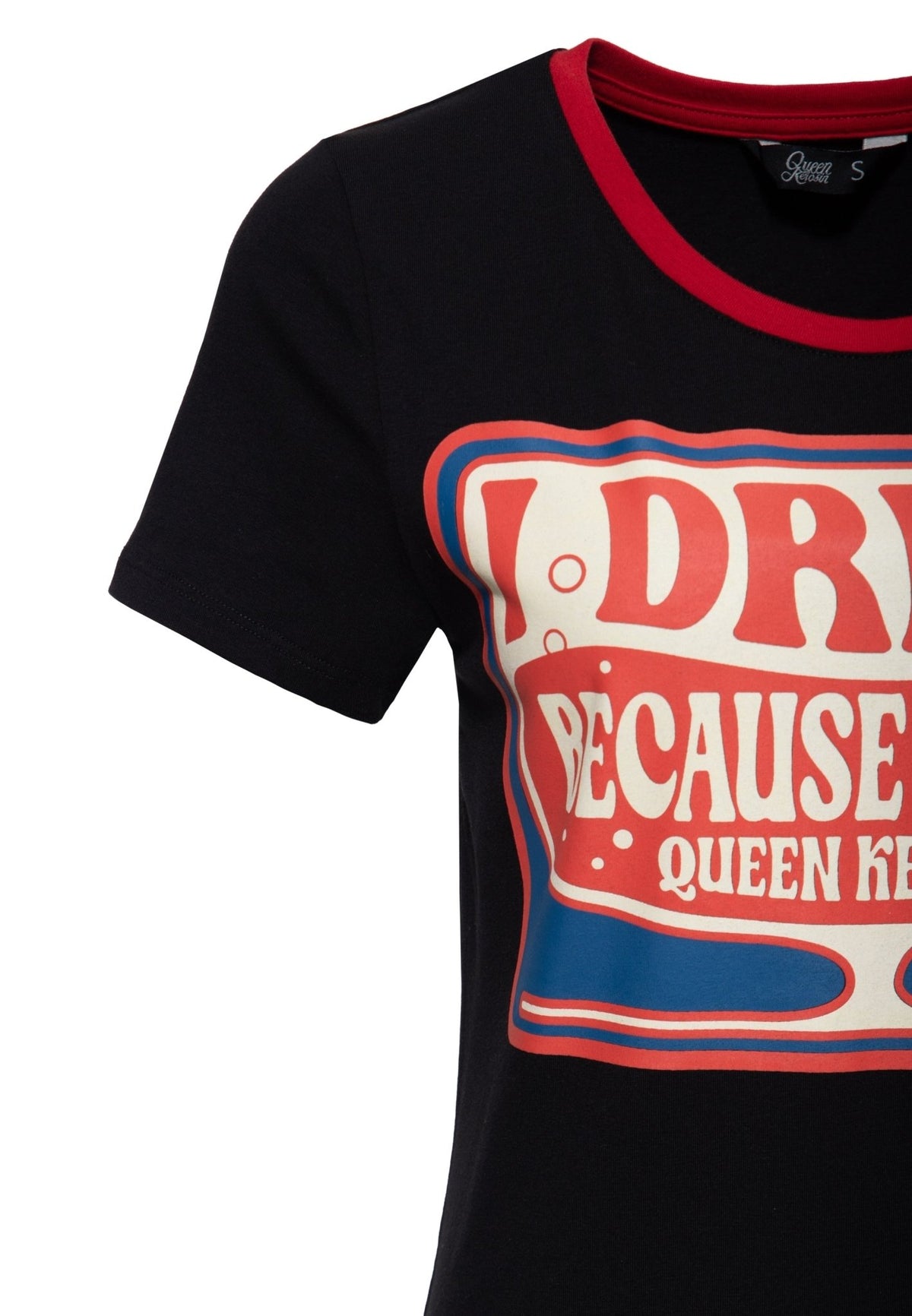 T-Shirt 'I Drink Because of You' in Schwarz – T-Shirts von Queen Kerosin - Ansicht 3