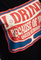 T-Shirt 'I Drink Because of You' in Schwarz – T-Shirts von Queen Kerosin - Ansicht 4