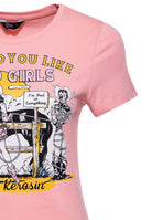T-Shirt 'I Heard You Like Bad Girls' in Rosa T-Shirts von Queen Kerosin