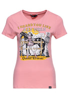 T-Shirt 'I Heard You Like Bad Girls' in Rosa T-Shirts von Queen Kerosin