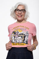 T-Shirt 'I Heard You Like Bad Girls' in Rosa T-Shirts von Queen Kerosin