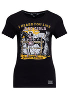 T-Shirt 'I Heard You Like Bad Girls' in Schwarz T-Shirts von Queen Kerosin