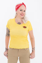 Queen Kerosin - T-Shirt in used - optik «Wild & Free»