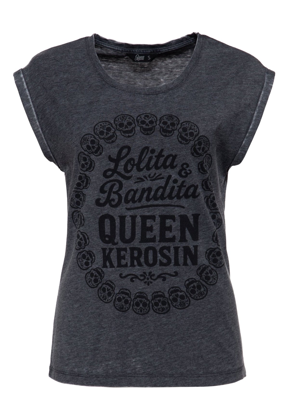 T-Shirt 'Lolita' in Anthrazit – T-Shirts von Queen Kerosin - Ansicht 1