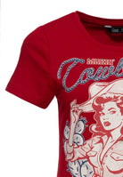 T-Shirt 'Makin' Cowboys Cry' in Bordeaux – T-Shirts von Queen Kerosin - Ansicht 3
