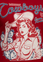T-Shirt 'Makin' Cowboys Cry' in Bordeaux – T-Shirts von Queen Kerosin - Ansicht 4
