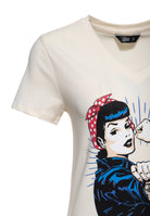 Queen Kerosin - T-Shirt mit Retro - Print «We can do it»