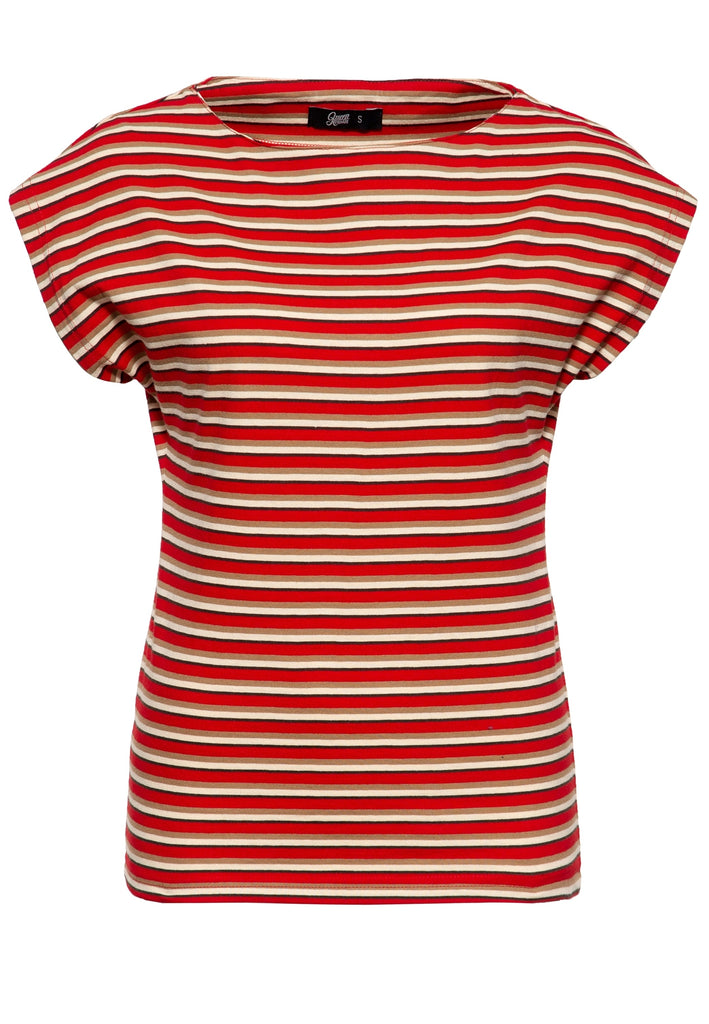 Queen Kerosin T-Shirt mit U-Boot Ausschnitt