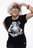 T-Shirt 'Nobody Gives a Shit' in Schwarz T-Shirts von Queen Kerosin