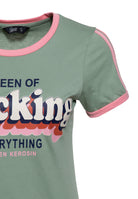 T-Shirt 'Queen Of Fucking Everything' in Grün T-Shirts von Queen Kerosin