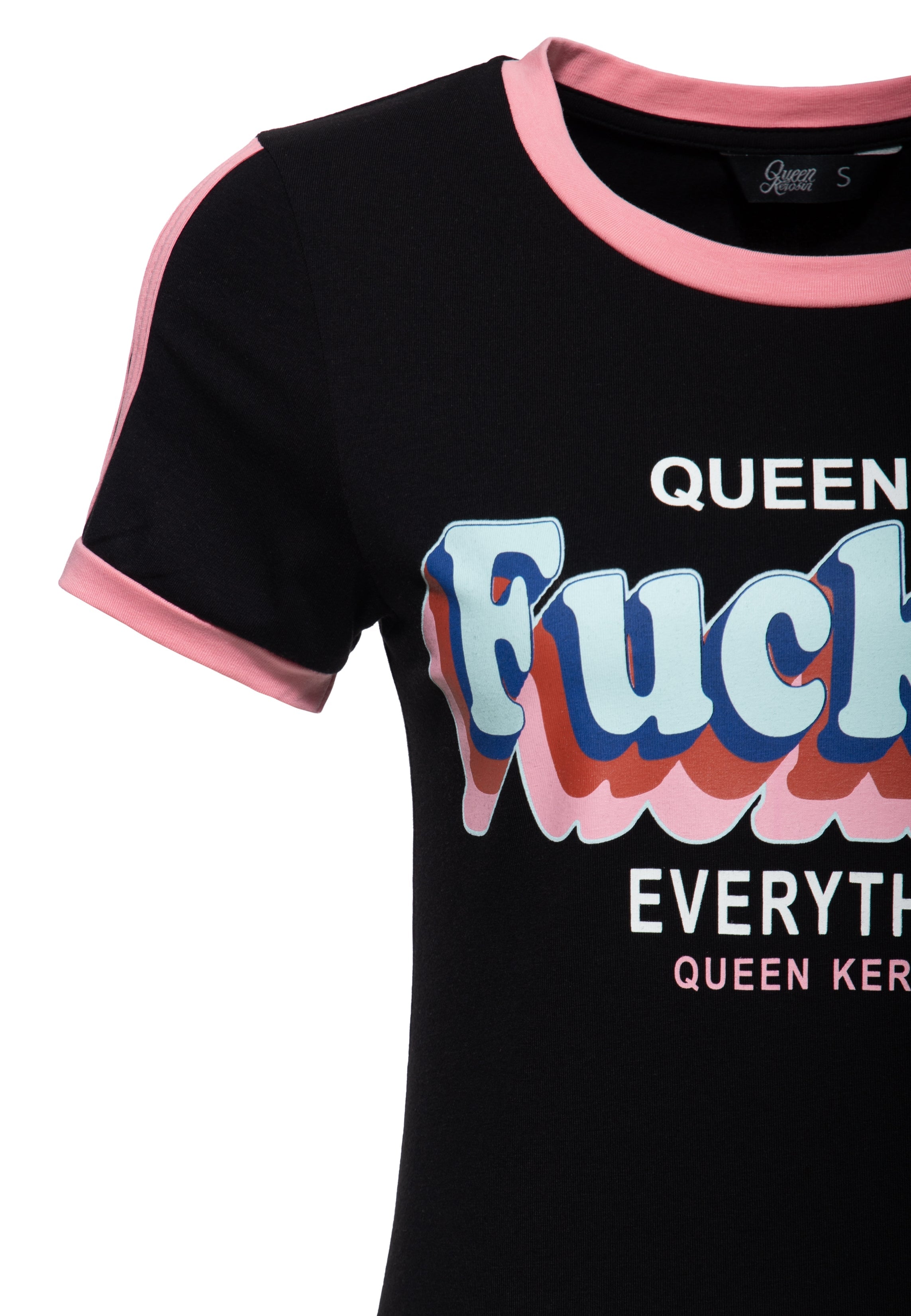T-Shirt 'Queen Of Fucking Everything' in Schwarz T-Shirts von Queen Kerosin