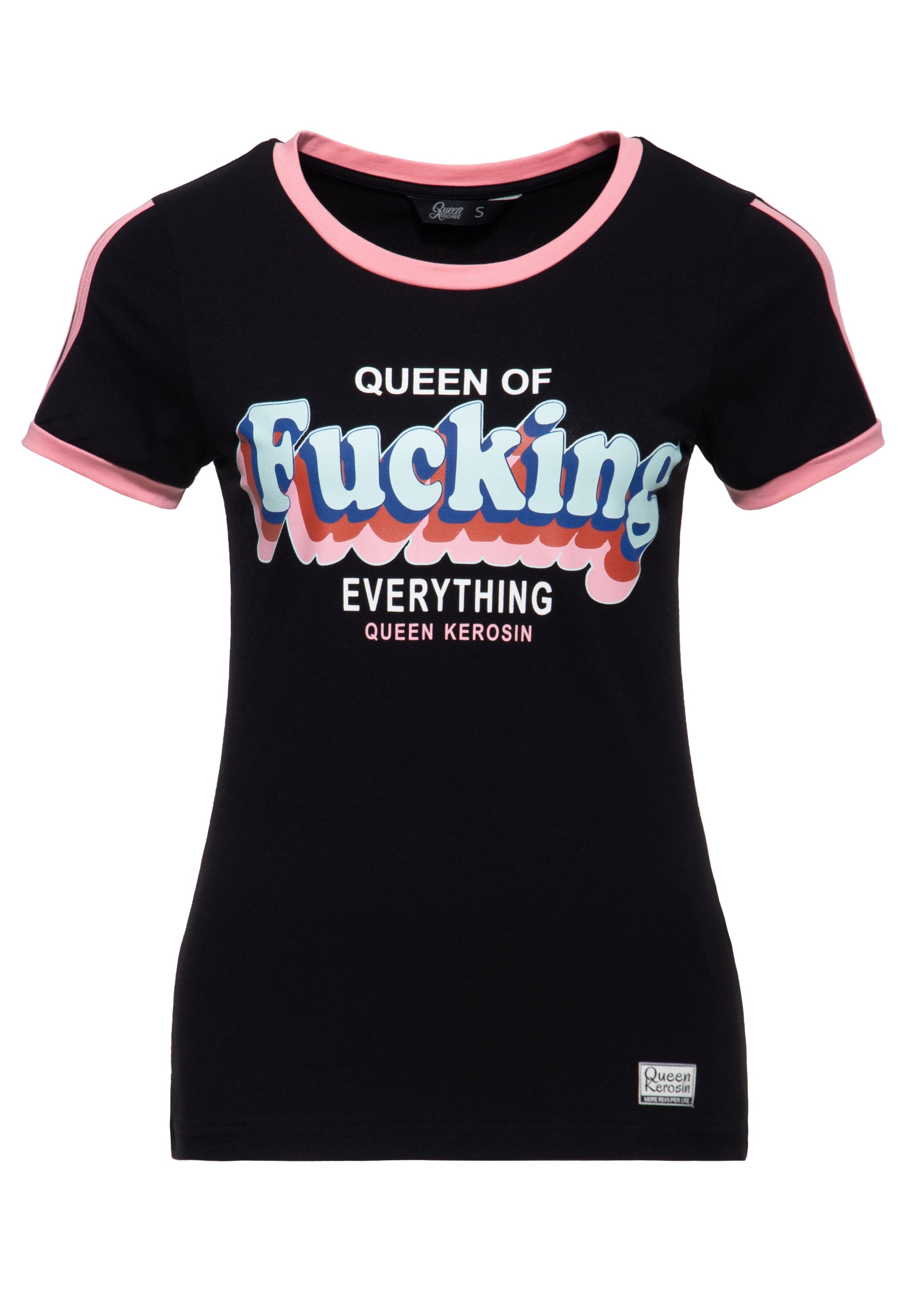 T-Shirt 'Queen Of Fucking Everything' in Schwarz T-Shirts von Queen Kerosin