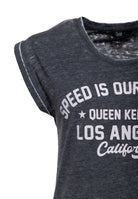 T-Shirt 'Speed is our Passion' in Grau T-Shirts von Queen Kerosin