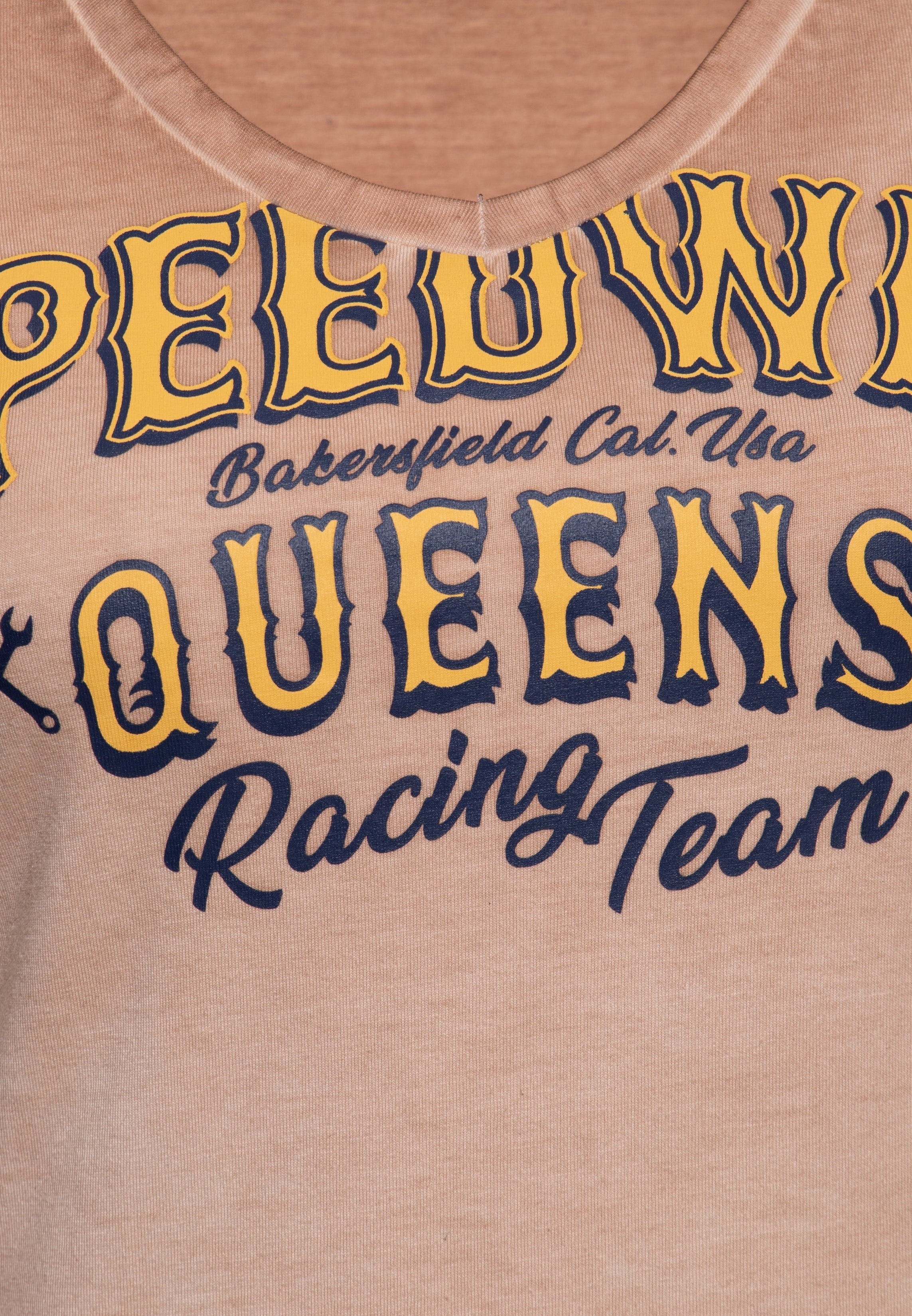 T-Shirt 'Speedway Queens' in Hellbraun T-Shirts von Queen Kerosin