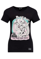 T-Shirt 'Talk Sweet' in Schwarz – T-Shirts von Queen Kerosin - Ansicht 1