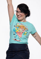 T-Shirt 'They See Me Aperollin'' in Mint T-Shirts von Queen Kerosin