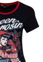 T-Shirt 'We Can Do It' in Schwarz T-Shirts von Queen Kerosin