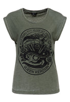 T-Shirt 'Wild Thing' in Olivgrün – T-Shirts von Queen Kerosin - Ansicht 1