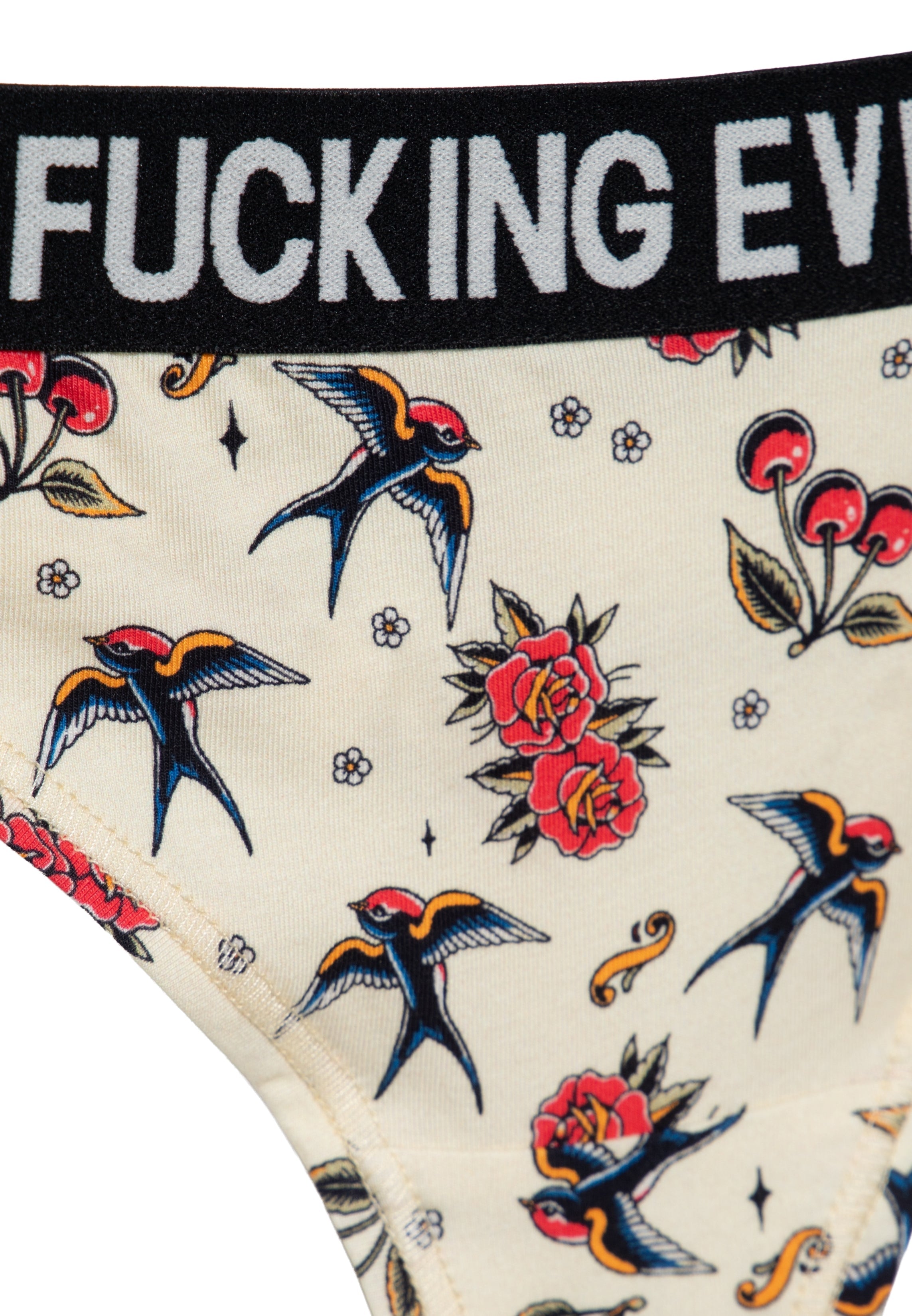 Tanga 'Queen Of Fucking Everything' in Offwhite Unterwäsche von Queen Kerosin