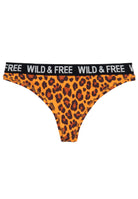 Tanga 'Wild & Free' in Leo Unterwäsche von Queen Kerosin