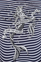 Queen Kerosin - Tank Top mit glitzerndem Meerjungfrauen Print «Scare the Sailors»
