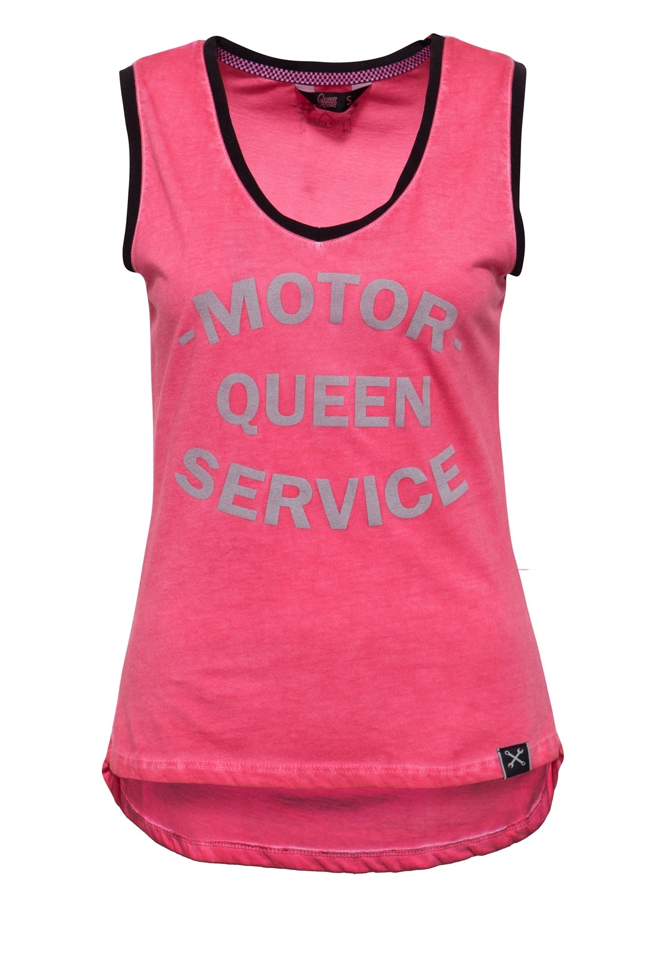 Queen Kerosin - Tank - Top mit legerem Oilwash «Motor Queen»