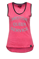 Queen Kerosin - Tank - Top mit legerem Oilwash «Motor Queen»