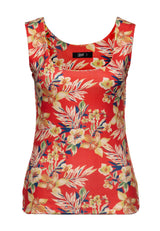 Trägertop mit tropischem All - Over - Print «Hawaii Red» Tops von Queen Kerosin