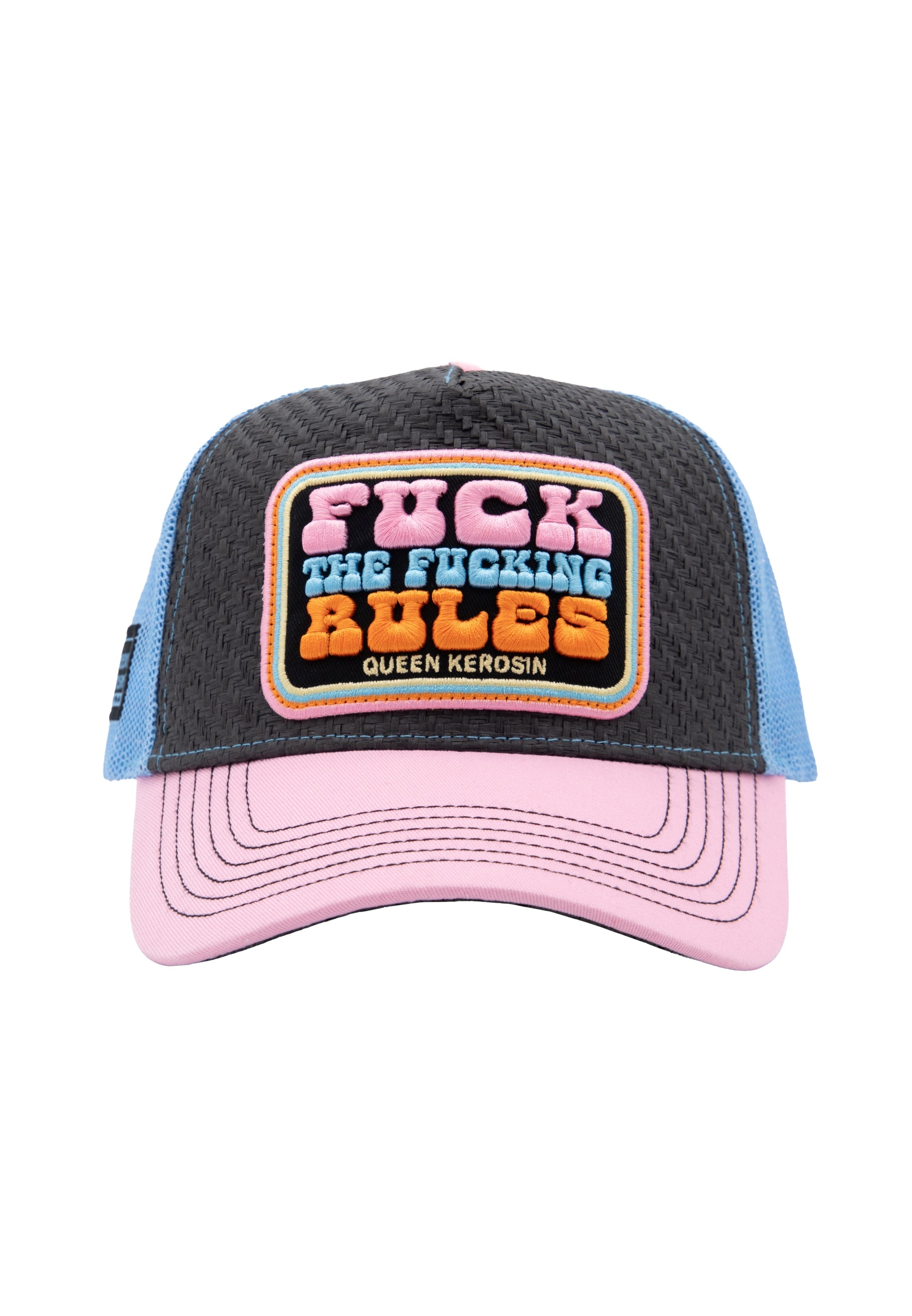 Trucker Cap 'Fuck The Fucking Rules' in Rosa Trucker Cap von Queen Kerosin