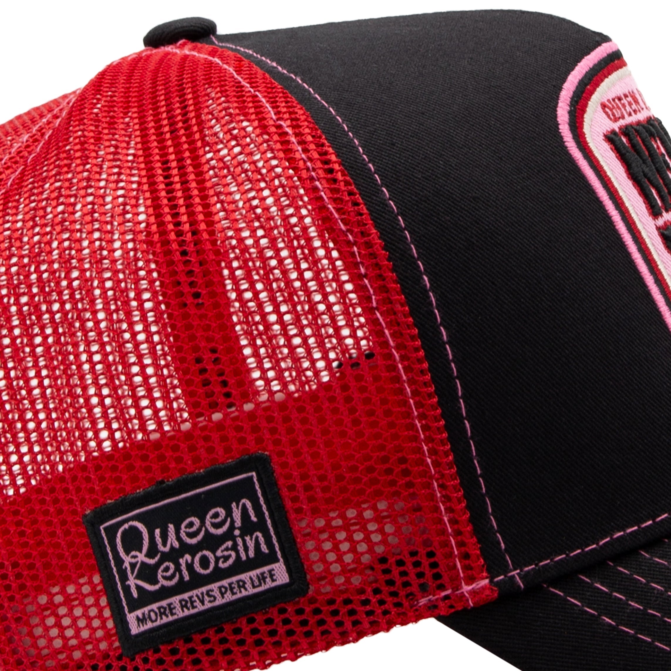 Trucker Cap 'Never Trust A Fucker' in Schwarz Rot Trucker Cap von Queen Kerosin