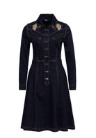 Western Denim Swing Kleid Kleider von Queen Kerosin