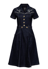 Western Swing Kleid mit Stickerei Kleider von Queen Kerosin