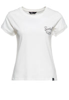 Queen Kerosin - Wide Fit T-Shirt mit Print auf der Brut und im Rücken «More hearts per life»