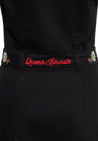 Queen Kerosin - 50s Swing Jeanskleid mit Stickerei