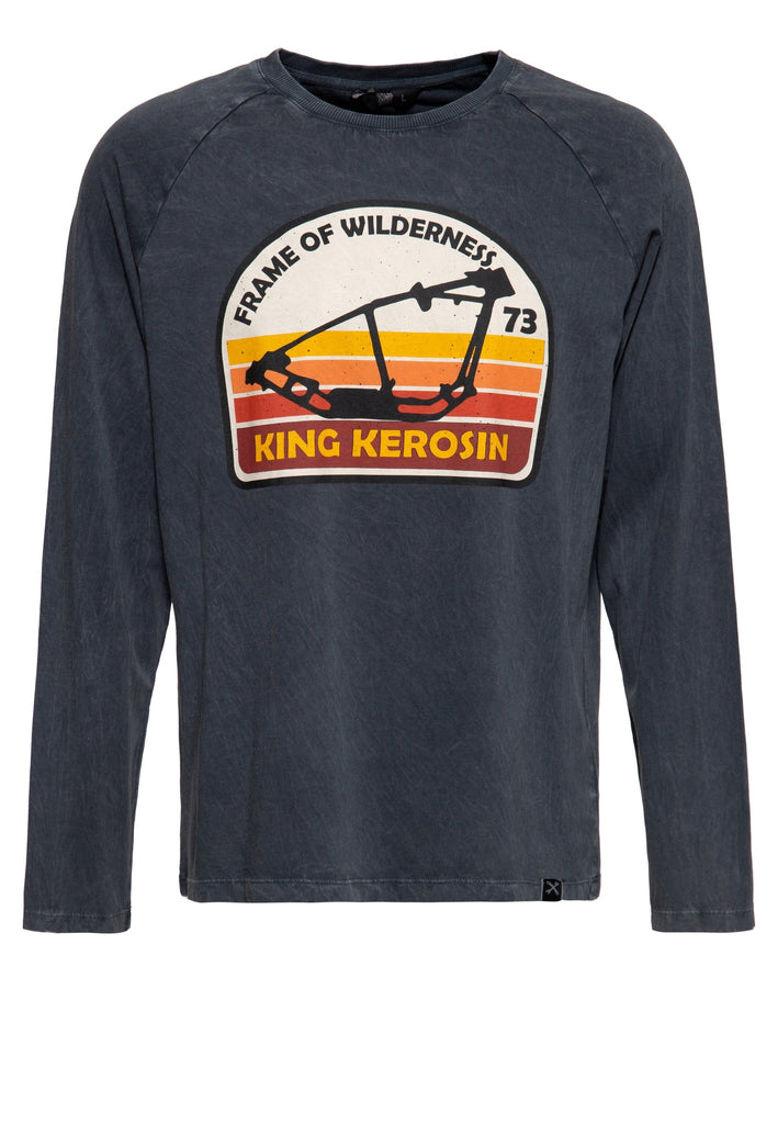 Queen Kerosin Acid wash Longsleeve «Frame of Wilderness»