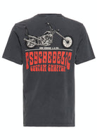 King Kerosin - Acid Wash Print T-Shirt «Psychedelic Custom Chopper»