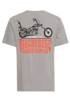 King Kerosin - Acid Wash Print T-Shirt «Psychedelic Custom Chopper»