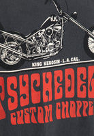King Kerosin - Acid Wash Print T-Shirt «Psychedelic Custom Chopper»