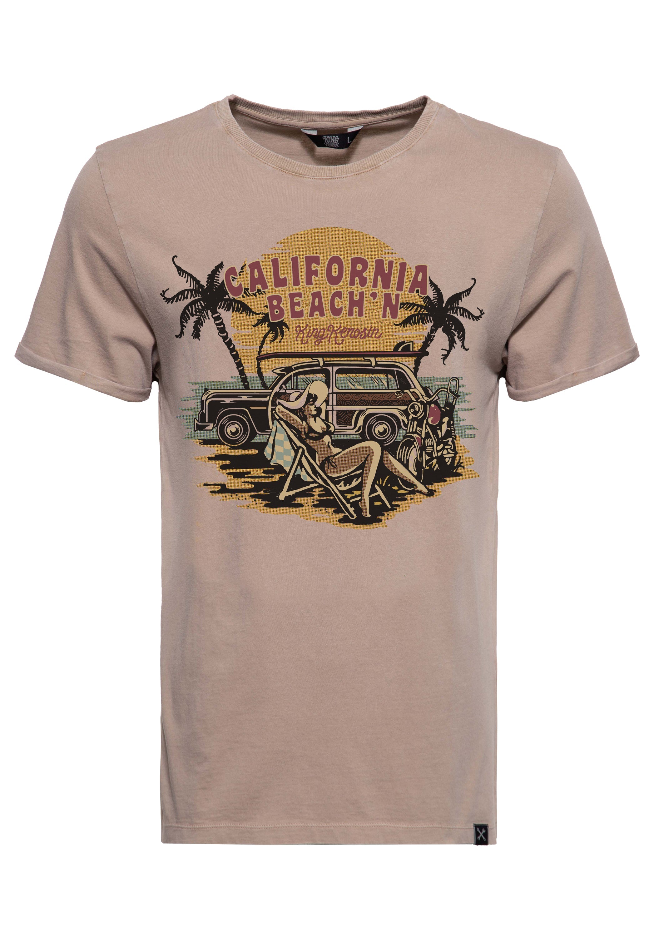 King Kerosin - Acid Wash T-Shirt «California Beach'n»