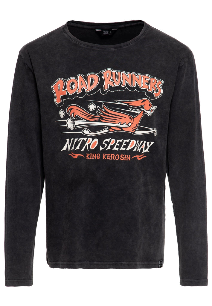 King Kerosin - Acid washed Longsleeve «Road Runners»