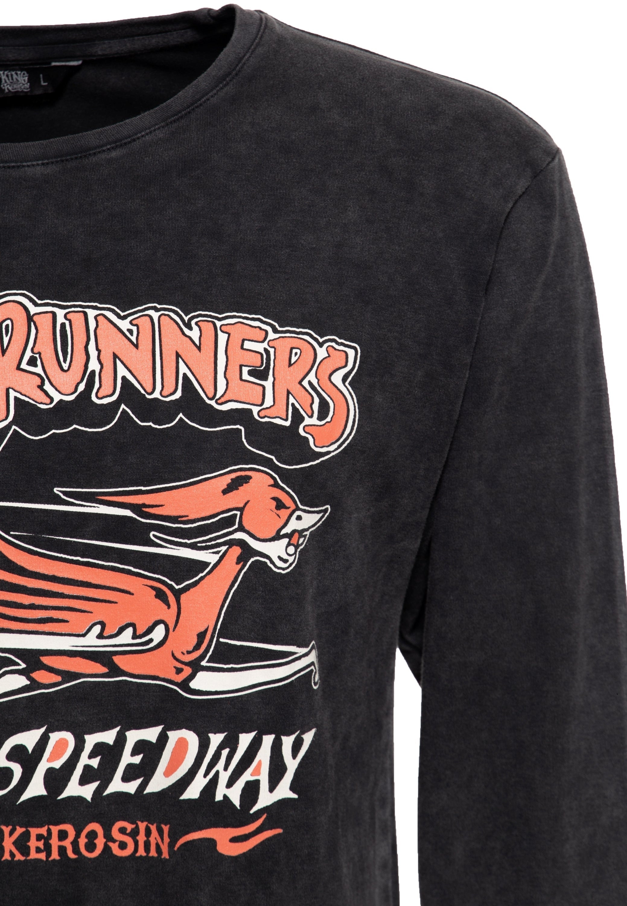 King Kerosin - Acid washed Longsleeve «Road Runners»