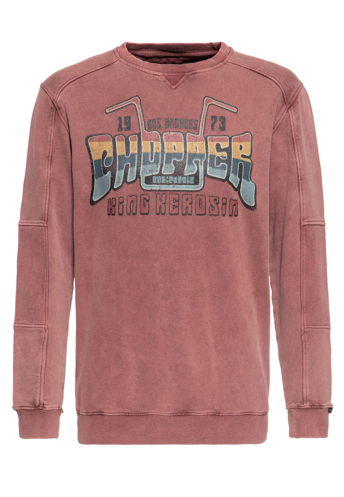 Queen Kerosin Acid Washed Pullover «Chopper 1973»
