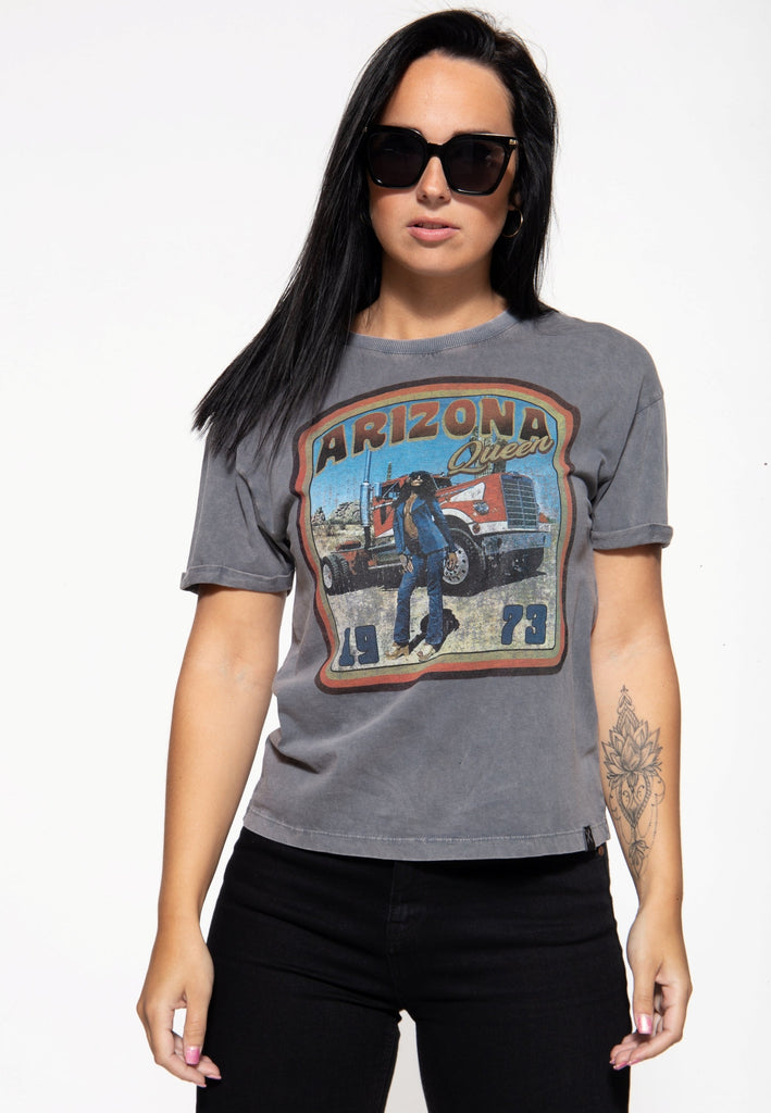 Queen Kerosin - Acidwash T-Shirt «Arizona Queen»