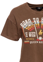 Queen Kerosin - Acidwash T-Shirt «Free Born»
