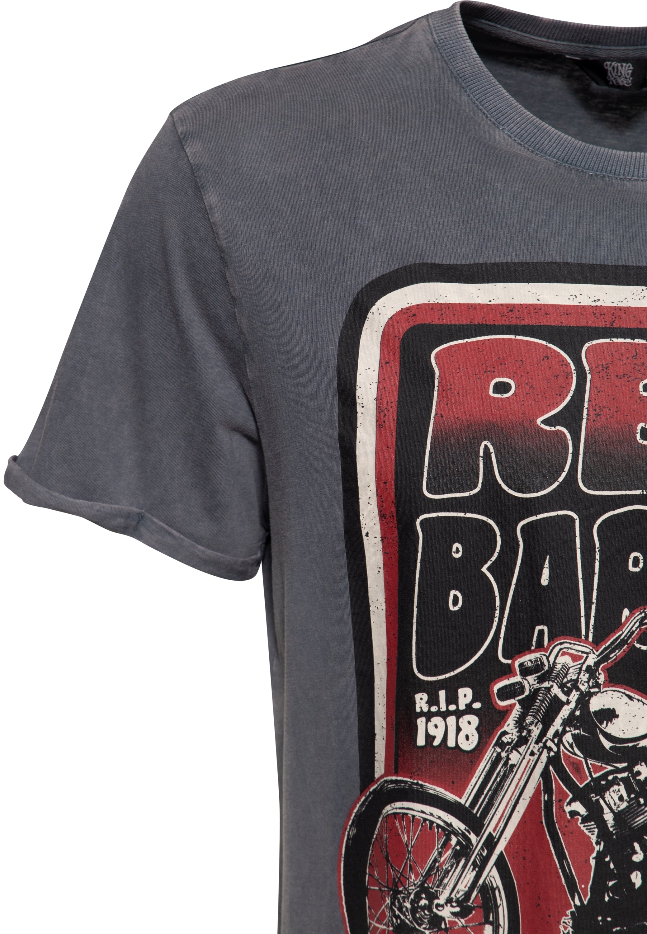 King Kerosin - Acidwash T-Shirt «Red Baron Speedshop»