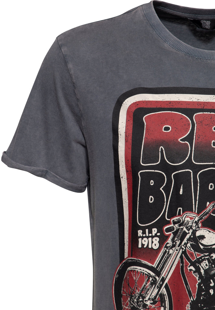 King Kerosin - Acidwash T-Shirt «Red Baron Speedshop»