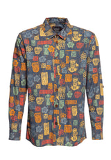 Allover Printed Hemd «Tiki's» Hemden - Langarm von King Kerosin
