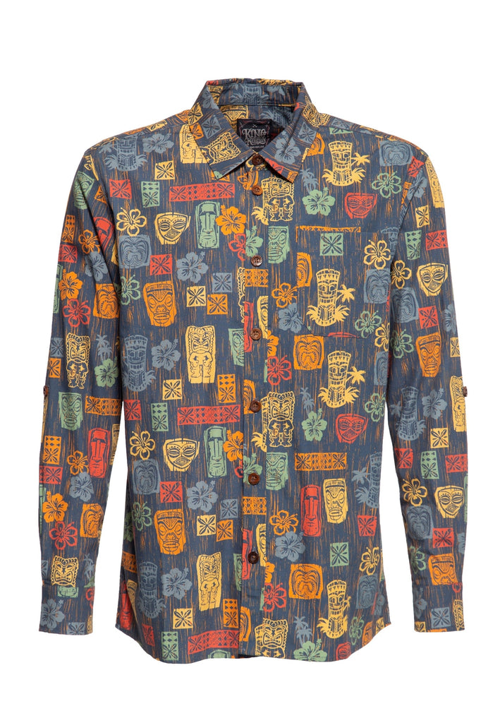 Queen Kerosin Allover Printed Hemd «Tiki's»