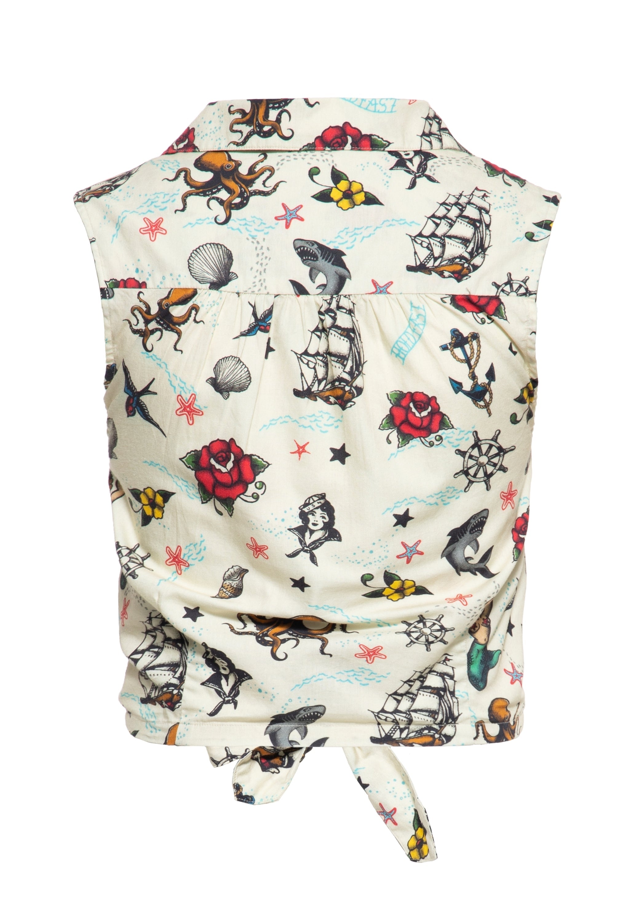 Queen Kerosin - Ärmellose Bluse «organic cotton»