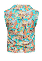 Queen Kerosin - Ärmellose Bluse zum Binden «50's Vacation»